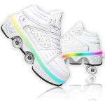 Chaussures de skate  blanches imperméables Pointure 34 look Skater pour enfant 
