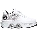 Chaussures de skate  blanches imperméables Pointure 35 look Skater pour fille en promo 