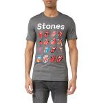T-shirts gris à manches courtes Rolling Stones à manches courtes Taille L look fashion pour homme 