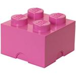 Brique de Rangement Lego 4 plots, Boîte de Rangement empilable, 5,7 l, Rose