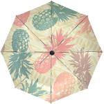 Parapluies pliants multicolores tropicaux en polyester à motif ananas Tailles uniques look fashion pour femme 