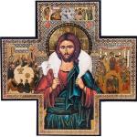 rosarybeads4u The Good Shepherd Icon 15 cm x 15 cm (15,2 cm) à Suspendre au Mur Plaque en Bois