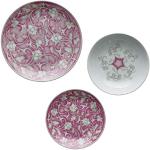 Services de table roses en porcelaine à motif fleurs 
