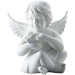 Statuettes d'anges Rosenthal blanches en porcelaine à motif papillons 