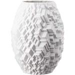Vases Rosenthal Phi blancs en porcelaine à motif ville de 28 cm 