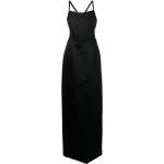 Rosetta Getty robe-corset longue en soie - Noir