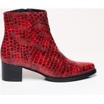 Bottines/Boots rouge en cuir pour femme - Taille37 - ROSEWOOD