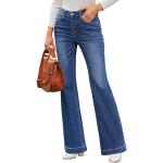 Jeans larges bleues foncé stretch Taille XL look fashion pour femme 