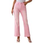 Pantalons taille haute roses stretch Taille XL look fashion pour femme 