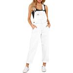 Salopettes en jean blanches en denim Taille XS classiques pour femme 