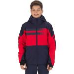 Vestes de ski Rossignol rouges en lycra enfant respirantes avec guêtre poignet look fashion en promo 