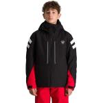 Vestes de ski Rossignol noires enfant coupe-vents à capuche look fashion en promo 