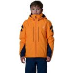 Vestes de ski Rossignol orange enfant coupe-vents à capuche look fashion en promo 