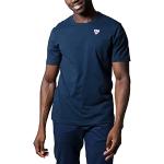 T-shirts Rossignol bleu marine en coton à manches courtes à manches courtes Taille L classiques pour homme 