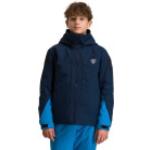 Vestes de ski Rossignol bleu nuit enfant coupe-vents à capuche look fashion en promo 