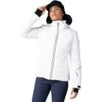 Vestes de ski Rossignol blanches en fausse fourrure imperméables respirantes avec jupe pare-neige Taille XS look fashion pour femme en promo 
