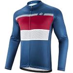 Maillots de cyclisme de printemps bleues foncé en polyester respirants Taille 3 XL look fashion pour homme 