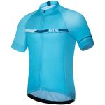Maillots de cyclisme saison été bleus respirants à manches courtes Taille L look fashion pour homme 