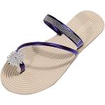 Sandales plates violettes à bouts ouverts Pointure 37,5 look sexy pour femme 