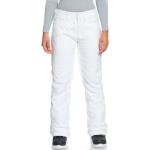Pantalons de ski Roxy blancs en taffetas respirants éco-responsable Taille L pour femme 