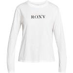 T-shirts Roxy blancs à manches longues à manches longues à col rond Taille L look fashion pour femme en promo 
