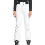 Pantalons de ski Roxy blancs en shoftshell éco-responsable Taille S pour femme 