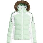 Vestes de ski Roxy vertes en taffetas imperméables respirantes avec jupe pare-neige Taille S look fashion pour femme en promo 