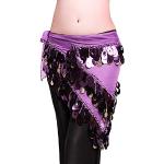 Foulards triangle violets à paillettes Tailles uniques look fashion pour femme 
