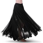 Voiles de danse orientale noirs en mousseline respirants lavable à la main maxi Tailles uniques look fashion pour femme 