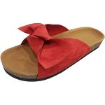 Sandales compensées rouges à effet léopard en cuir synthétique à paillettes à talons compensés à bouts ouverts Pointure 43 look fashion pour femme 