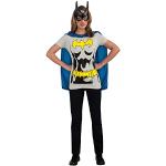 T-shirts à imprimés Rubie's France bleus à motif USA Batman Batgirl à manches courtes pour femme 