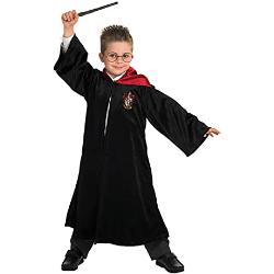 RUBIES - Harry Potter Officiel - Robe Gryffondor - Déguisement Enfant - Taille S - 3-4 ans - Costume Robe Noire à Capuche - Pour Halloween, Carnaval - Idée Cadeau de Noël