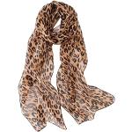 Écharpes en soie de printemps à effet léopard en soie Tailles uniques look fashion pour femme 
