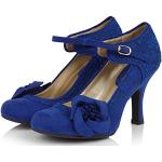Chaussures Ruby Shoo bleues en daim en cuir Pointure 37 avec un talon de plus de 9cm look fashion pour femme 