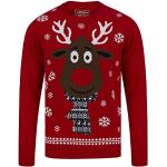 Rudolph Scarf Motif Novelty Christmas Jumper in Ge