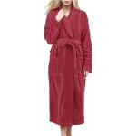 Peignoirs en éponge d'automne rouges en flanelle Taille M plus size look fashion pour femme 