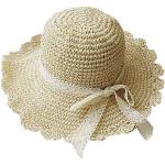 Chapeaux de paille beiges en paille à motif papillons look fashion pour fille de la boutique en ligne Amazon.fr 