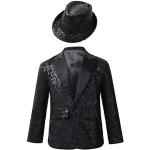 Vestes de costume noires à paillettes look Hip Hop pour garçon de la boutique en ligne Amazon.fr 