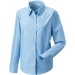 Chemises oxford Russell Collection bleues Taille 5 XL look fashion pour femme 