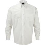 Chemises oxford Russell Collection blanches Taille L look fashion pour homme 