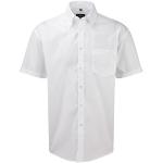 Chemises Russell Collection blanches en coton à manches courtes à manches courtes Taille XXL look business pour homme 