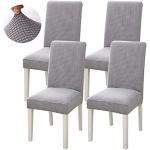 Housses de chaise gris clair en tissu extensibles en lot de 4 modernes pour enfant 