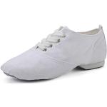 Chaussures de jazz blanches en coton à motif vaches respirantes Pointure 35 look Hip Hop pour femme 