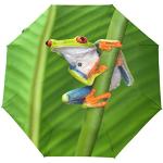 Parapluies pliants verts à motif grenouilles Taille L look fashion 