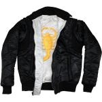 Ryan Gosling Drive Jacket - Scorpion Logo brodé matelassé Bomber Design - Noir/Blanc Cosplay Satin Unisexe Vestes, Noir et blanc réversible, XL