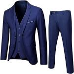 Vestes de costume bleues à carreaux avec noeuds à motif papillons Taille XL plus size look sportif 