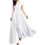 Robes de bal longues blanches Taille L plus size look fashion pour femme 