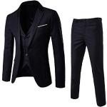 Pantalons de costume noirs en tweed Taille XXL look fashion pour homme 