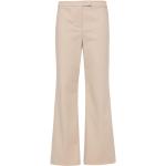Pantalons droits Max Mara beiges en coton mélangé Taille XL W42 pour femme 