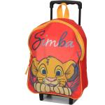 Sacs à dos rouges à motif lions Le Roi Lion Simba à roulettes pour enfant en promo 